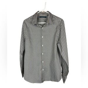 Perry Ellis Black and White Casual Button Down Shirt